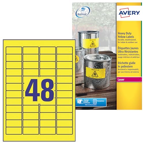 Étiquettes en polyester Avery Italie L6 contre l'usure des dossiers