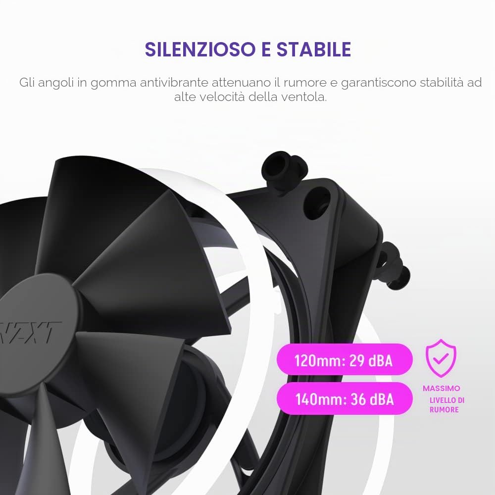 NZXT F140 RGB Duo confezione doppia e controller RGB [nero] 2 ventole per case PC RF-D14DF-B1 FN1832