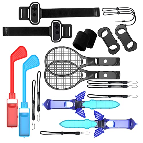 ZUJO 12 in 1 Sports Accessories for Nintendo Switch / Nintendo Switch OLED 2021 - Skyward Swords,...