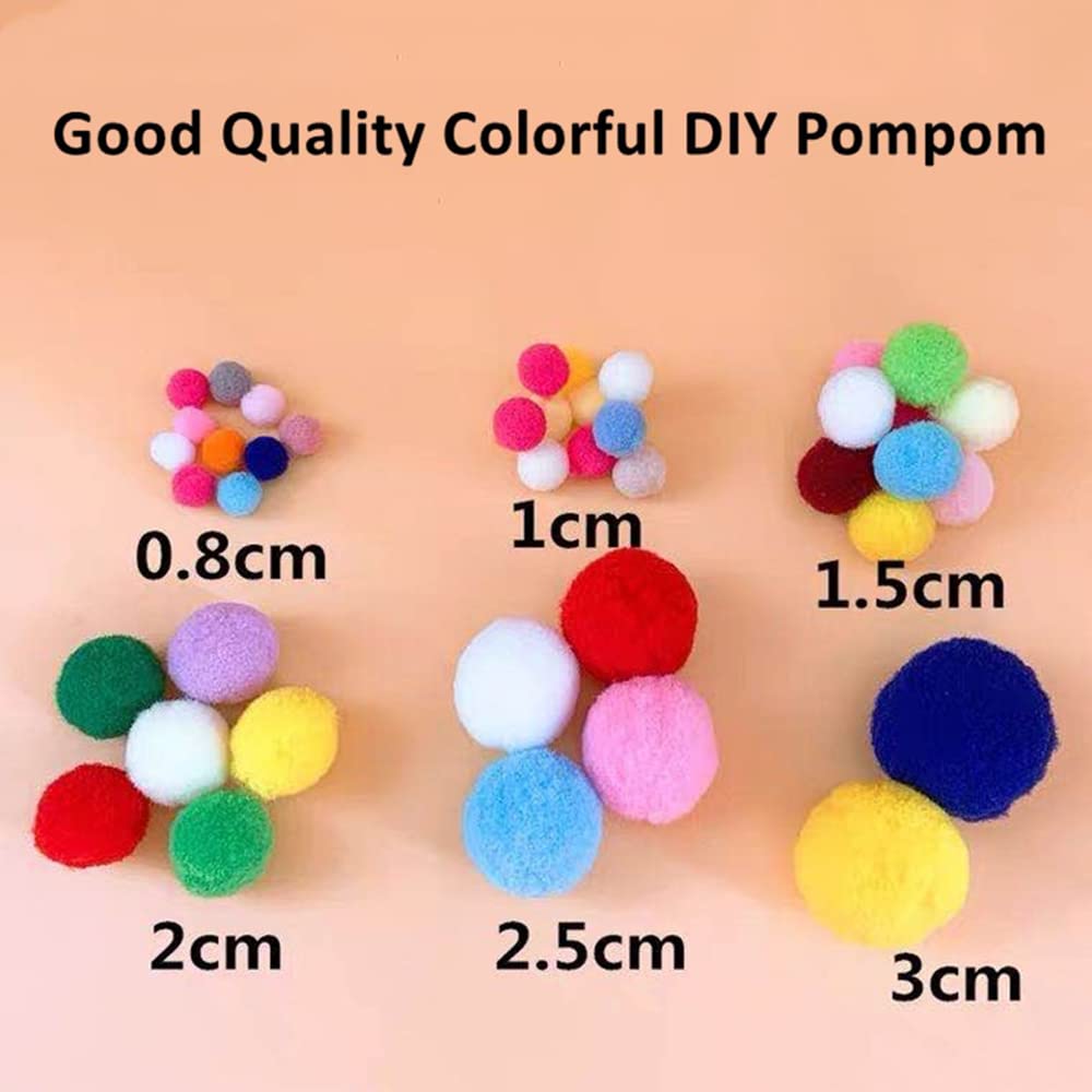 250 Pompon Colorati 20mm | Per Decorazioni Fai-Da-Te | Cucito, Craft, Accessori - Foto 8