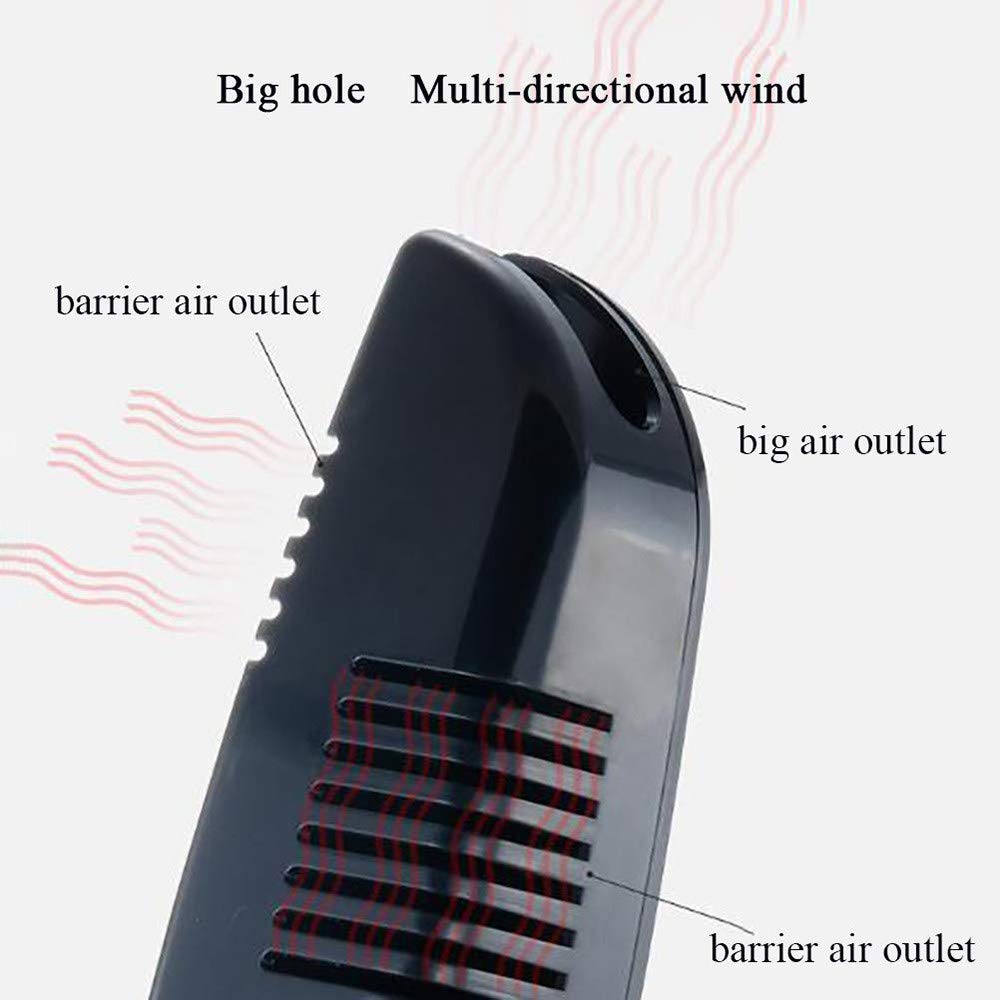 Secador de esterilización de zapatos, Secador de zapatos con función de temporizador, Máquina plegable para secado y desodorización de zapatos, Tiempo plegable y controlable, Negro