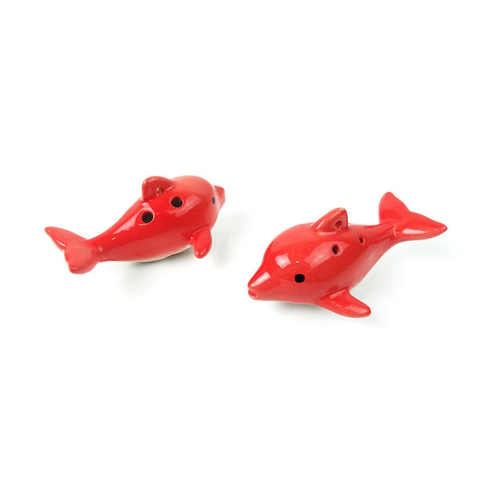 Ocarina en forma de pez, Ocarina de cerámica de 6 agujeros, C-tune, instrumento de viento de Ocarina para estudiantes y niños, instrumento de ocarina