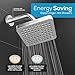 SparkPod Shower Head - High Pressure Rain - Premium Quality Luxury Design - Easy Clean Adjustable Replacement for Your Bathroom Shower Heads (Luxury Polished Chrome, 6 Inch Square)