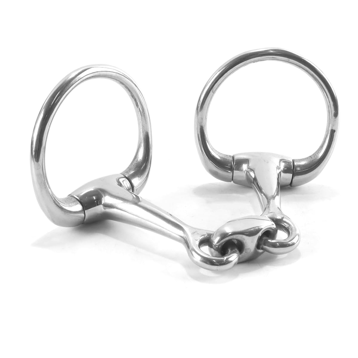 SYLEN Morso per cavalli, 13,5 cm, doppio snodo, in acciaio inox, colore argento