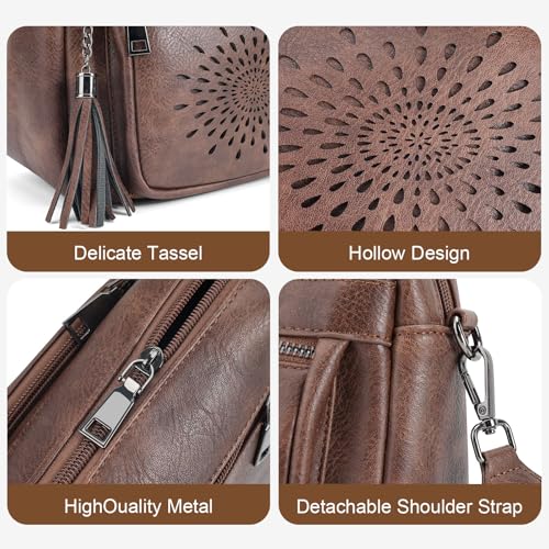APHISON Crossbody Bags for Women Trendy, Leather Crossbody Purses Shoulder Handbags with Adjustable Guitar Strap4