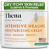 25-in-1 Healing Moisturizing Cream Dry Irritated Itchy Skin Relief - Soothes Nourishes Body Scalp Hands, Natural Moisturizer for Eczema Psoriasis Dermatitis, Adults & Kids