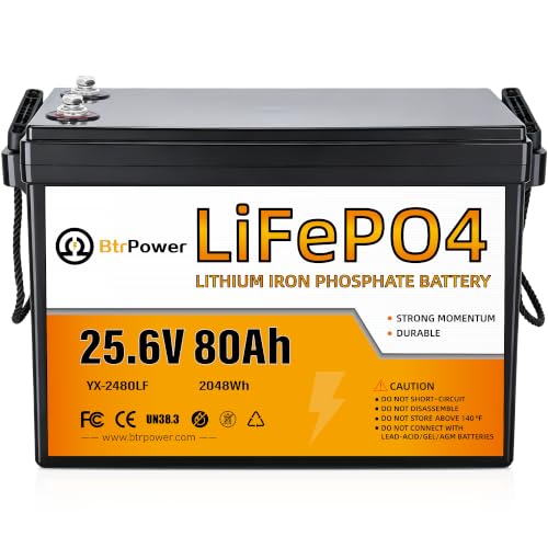 Image of 24V 80Ah Lithium LiFePO4 Battery,Deep Cycle Marine Trolling Motor Battery
