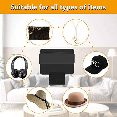 10 Piezas Soportes Autoadhesivos para Sombreros Organizadores de Gorra Ganchos de Sombrero Montado en Pared para Gorras Utilizado en Varios Sombreros, Auriculares, Bufandas, Collares