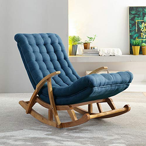 Pig Middle I Relax Rocking Chair，Modern Velvet Upholstered Comfortable Relax Recliner with Footrest for Living Room Garden Indoor Outdoor Patio (Color : Bronze)