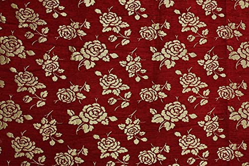 Image of Velvet Queen Size Bedsheet Set, 3 Piece Jaquard Weaved Long Life Bedsheet With 2 Pillow Covers, Coffee Colour (Red), 180 TC