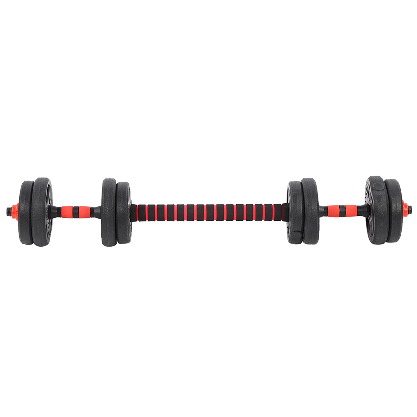 AMONIDA Zestaw Hantli Roundness Regulowany Sprzęt do ćwiczeń w Domu do Treningu Fitness 10 Kg z Prętem łączącym 40 Cm