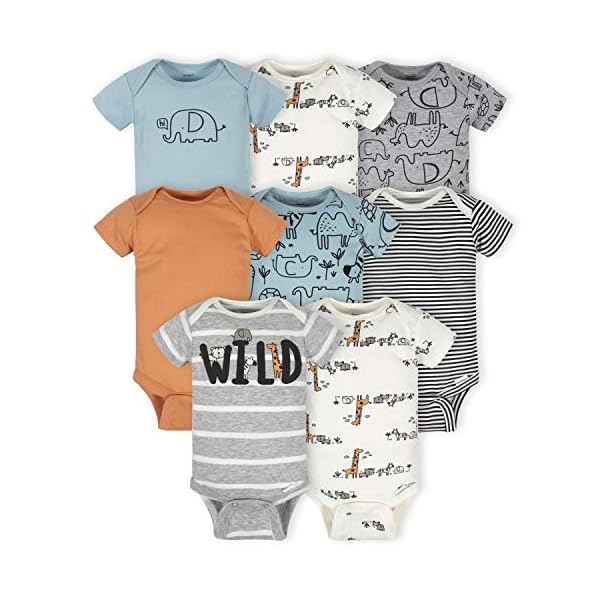 Gerber 8-pack Short Sleeve Onesies and 4-Pack Sleep 'N Play Clothing Bundle - Image 3