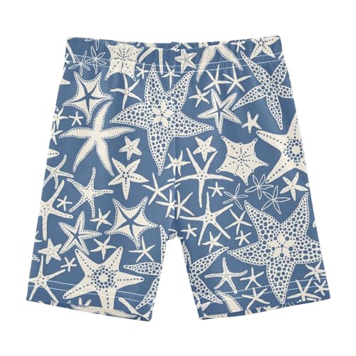 JHKKU Girls Starfishes Shorts Cotton Cartwheel Bike Kids Biker Under Dress Dance Short Girl Clothes 5T
