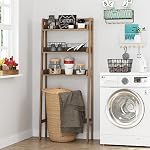 UTEX Over Toilet Bathroom Organizer, 3-Tier Storage Shelf Rack, Wood Grain - Image 4