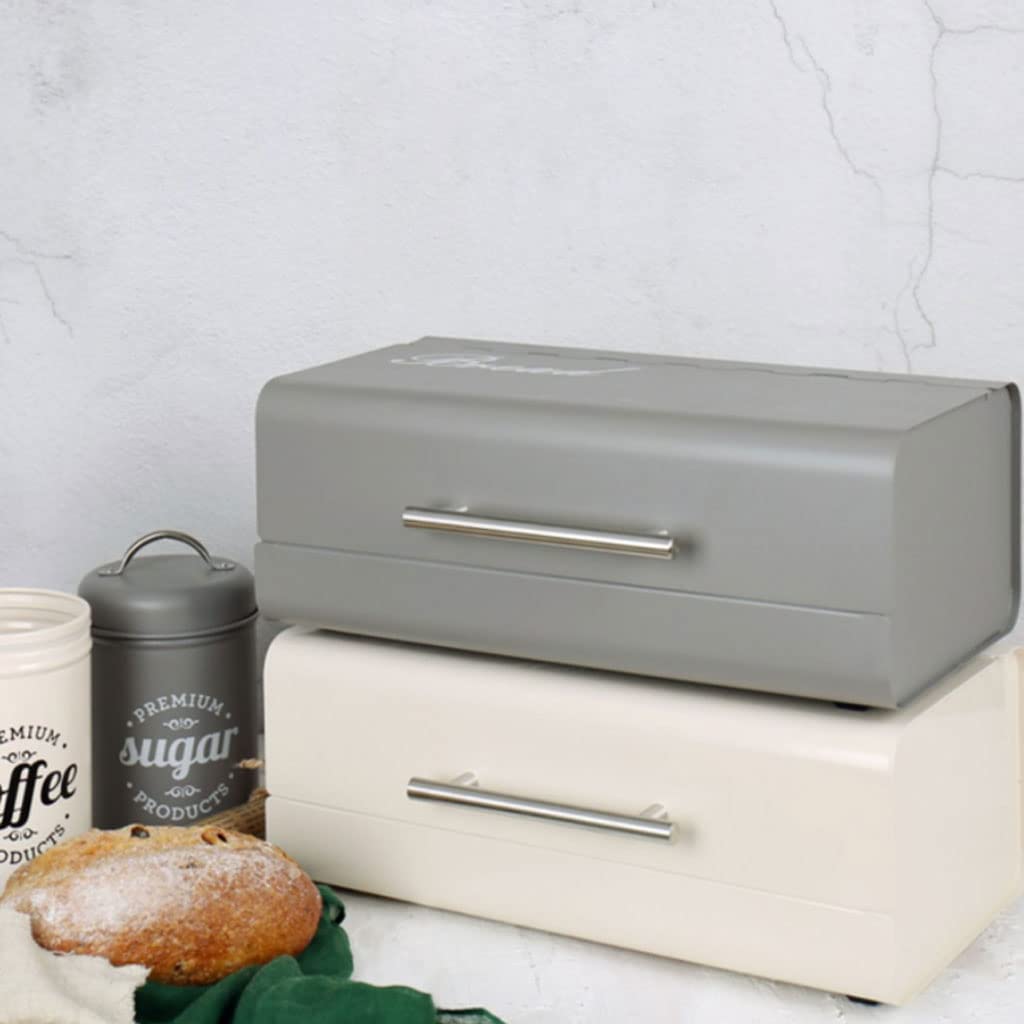 LIOONS Brotkasten Großes Metall-Brotkasten-Set für Arbeitsplatten, Bauernbrotaufbewahrung für Brotmuffins Brothalter mit großer Kapazität