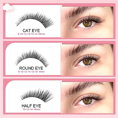 Parriparri DIY Lash Extension Kit 120Pcs Individual Lashes with Bond and Seal and Cluster Lashes Applicator Volume Eyelash Extensions Kit False Eyelashes DIY at Home (8-16MM MIX) - Image 4
