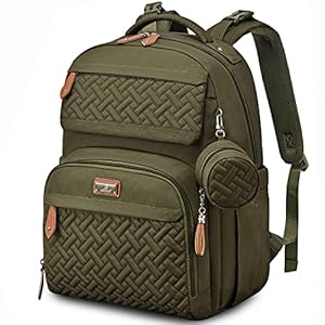 Diaper Bag Backpack, BabbleRoo Unisex Baby Bags with Changing Pad, Pacifier Case & Stroller Straps, Multifunction…