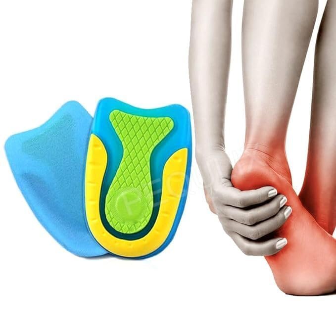 Image of Gel Heel Cups Silicone Heel Pad for Heel Ankle Pain, Heel Spur Shoe Support Pad for Men and Women Shock Cushion Pad