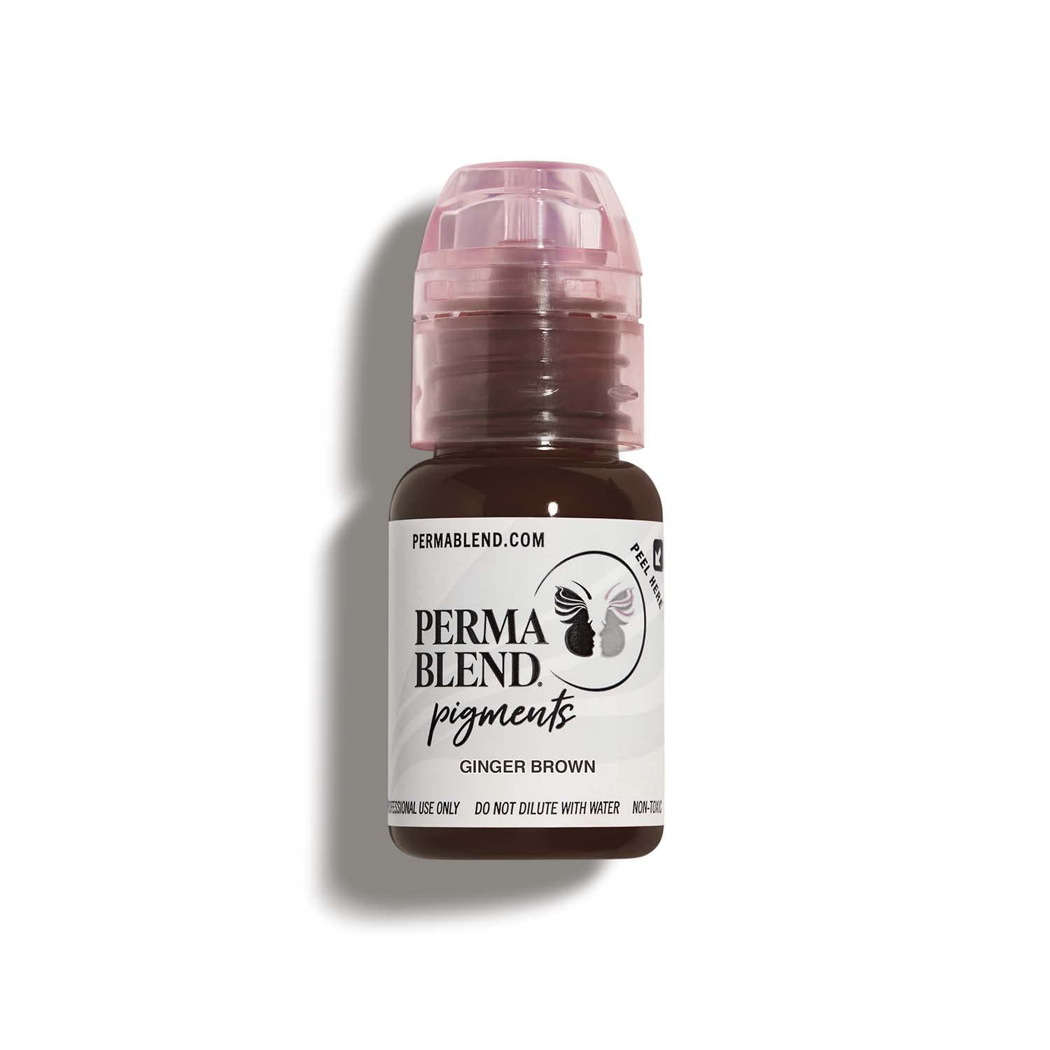 Perma Blend Permanent Makeup for Eyebrows, Used for Microblading and All Permanent Makeup Procedures, Professional Cosmetic Pigment - Ginger Brown, 0.5 oz