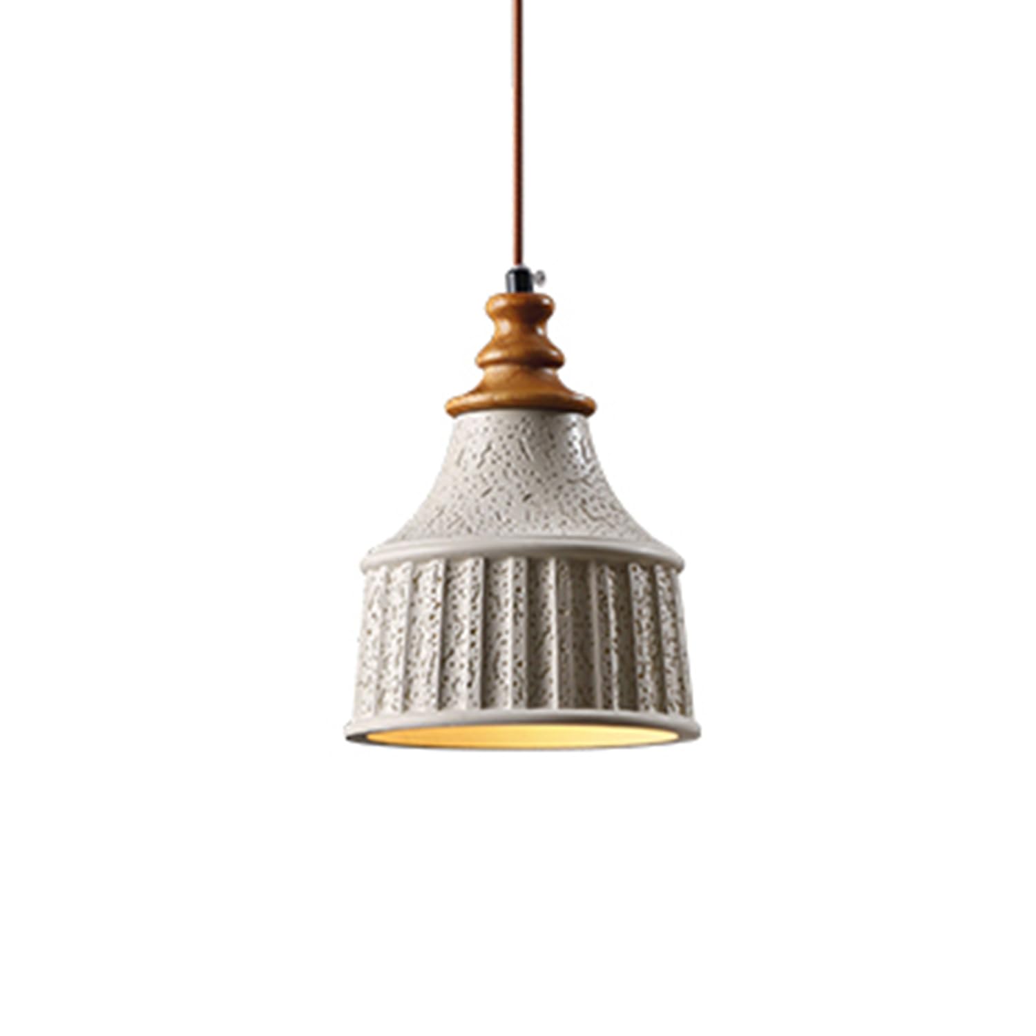 MTNROO Wabi-sabi Style Pendant Lamp Concrete Lampshade Pendant Lights Bedroom Bedside Elegant Ceiling Chandelier Lamp Kitchen Island Vintage Ceiling Lighting Fixture for Dining Room Shop
