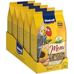 Vitakraft Vogelfutter Grosssittich Menü, 5x 1kg