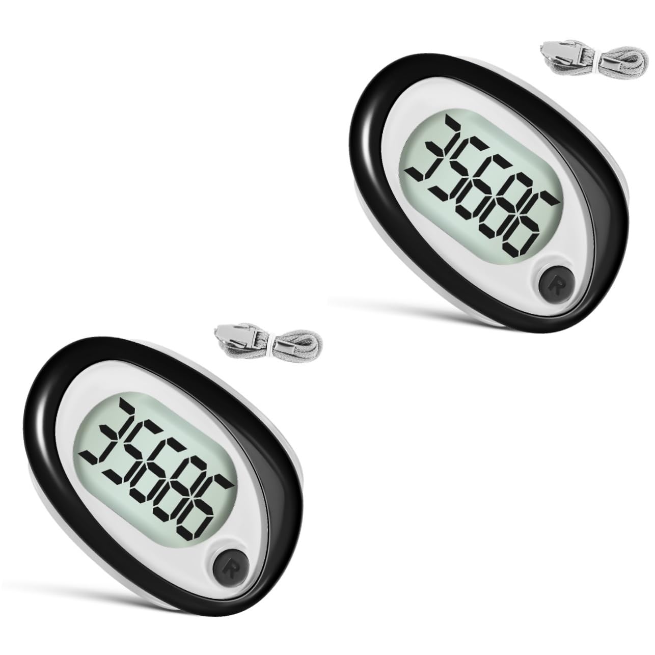 BESPORTBLE Pédomètre Podomètre pour Marcher Podomètre Portable Compteur De Pas Portable Clipser Le Compteur De Pas Sportif Podomètre Au Poignet pour Marcher Traqueur Agrafe 3D Plastique Black