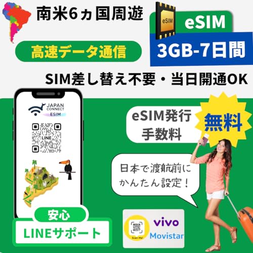 ���6�����i��A�����J���V�j 3GB-7���� | eSIM | �v���y�C�h | �������s | �����f�[�^�ʐM | �}�j���A���t���y���s��o���� JapanConnect eSIM | sim�t���[�[���Ή� (3GB-7����)