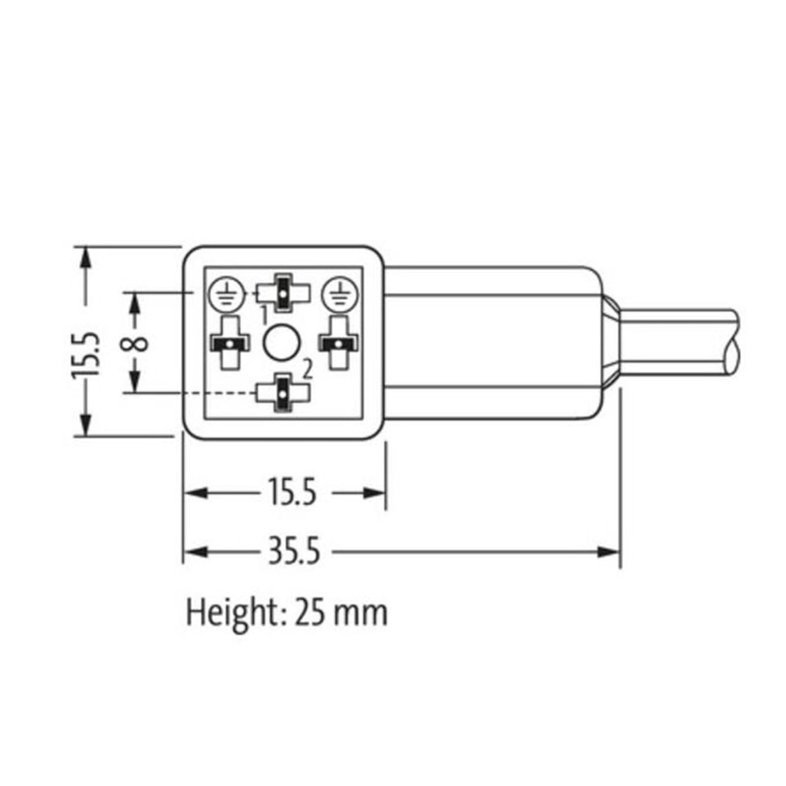 Spina for valvola MSUD 24 V C-8 mm, 7000-80021-6160300, con cavo