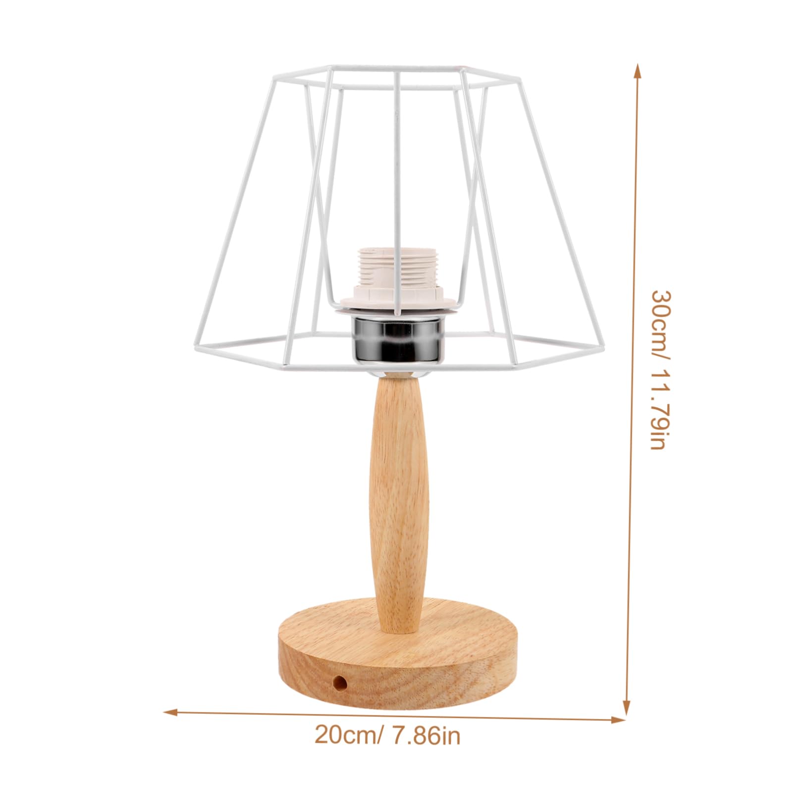 Lampada da Tavolo in Legno e Ferro, Set Fai-da-te con Base e Supporto, per Camera da Letto, Stile Moderno e Semplice