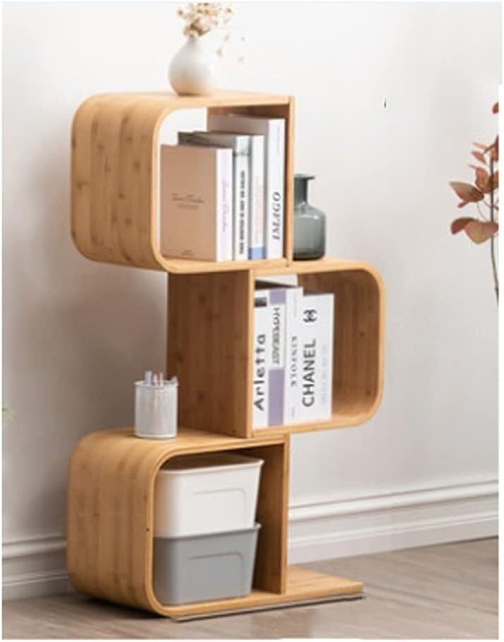 Étagère à livres étagère en S bibliothèque de rangement sur pied moderne