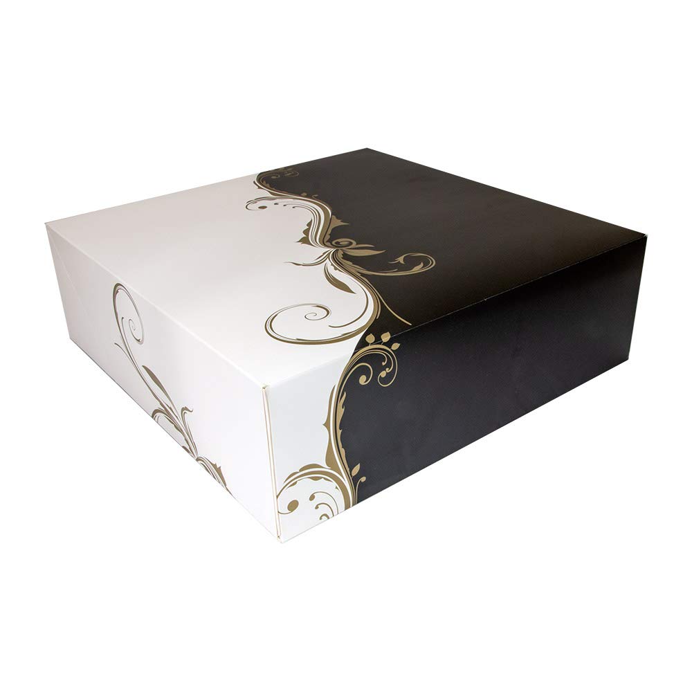 García di Pou 204.68 Scatole pasticceria senza finestra 275 g/m2, 32 x 32 x 10 cm, set da 50, Bianco