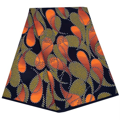 ANNINGWAX African Fabric 6 Yard Ankara Tribal Print Dashiki Polyester