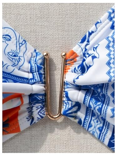 Milumia Women's 2 Piece Bikini Set Graphic U Wired Spaghetti Strap Bathing Suits3