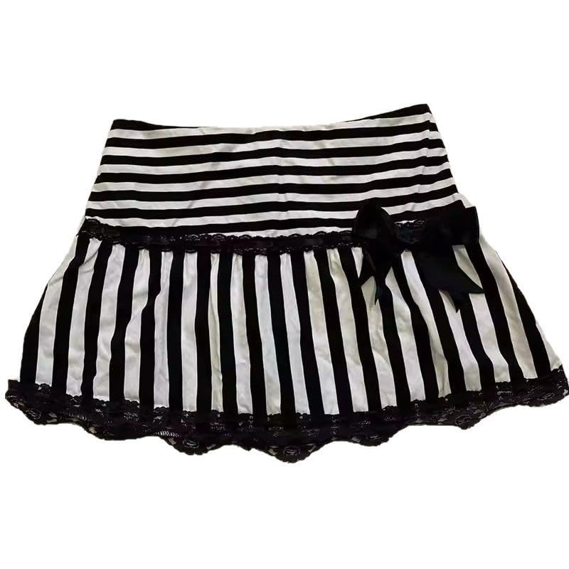 Women's Pleated Skater Skirt High Waisted Ruffles Flared Mini Lingerie Skirts