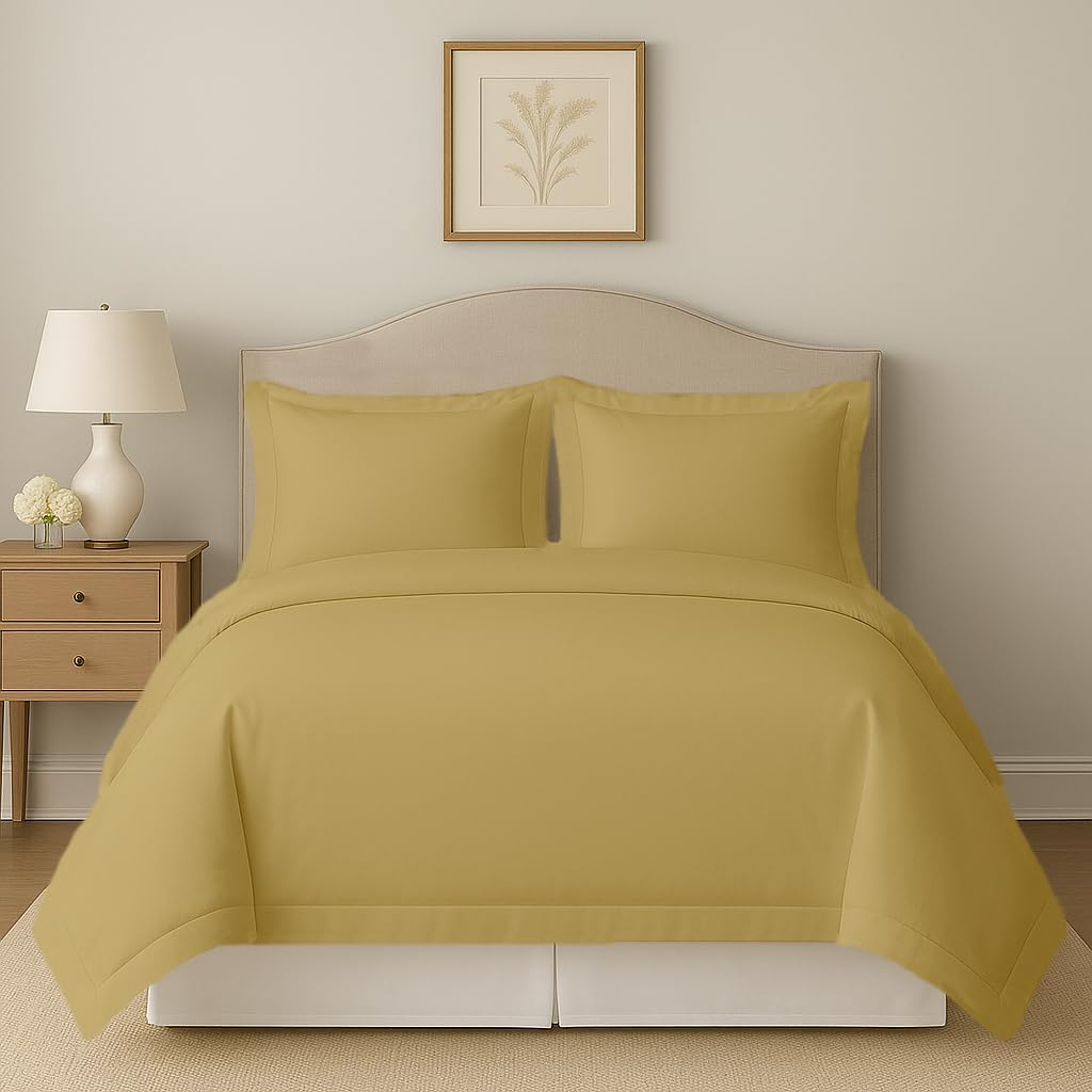 eBeddy Linens Ultra Silky Soft Egyptian Cotton Super King Plus 120x120 Size 3-Pieces Duvet Cover Hidden Zipper Closer & Corner Ties Durable and Fade