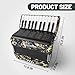 Accordion - 22 Key 8 Bass, Professional & Beginner Keyboard Accordion with Adjustable Strap & Backpack, Durable Design (Multicolor)