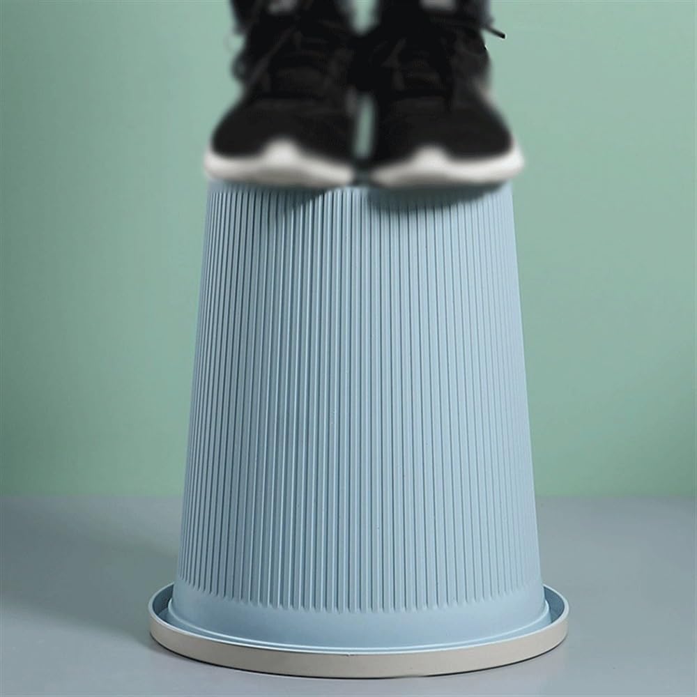 ゴミ箱 ゴミ箱 蓋なし 円形 プラスチック カラフル 圧力リング付き リビングルーム 寝室 キッチンなどに最適 S/M/L バスルー