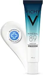 Vichy Minéral 89 Creme Hidratante Facial Fortalecedor e Reparador com Ácido Hialurônico, Vitamina B3 e Esqualano, Hidratação por 72h para todos os tipos de pele, 40ml