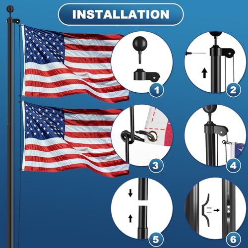 Ffily WZ-BK-TJ-25-2.3 11 Gauge Heavy Duty Flag Pole thumb #6