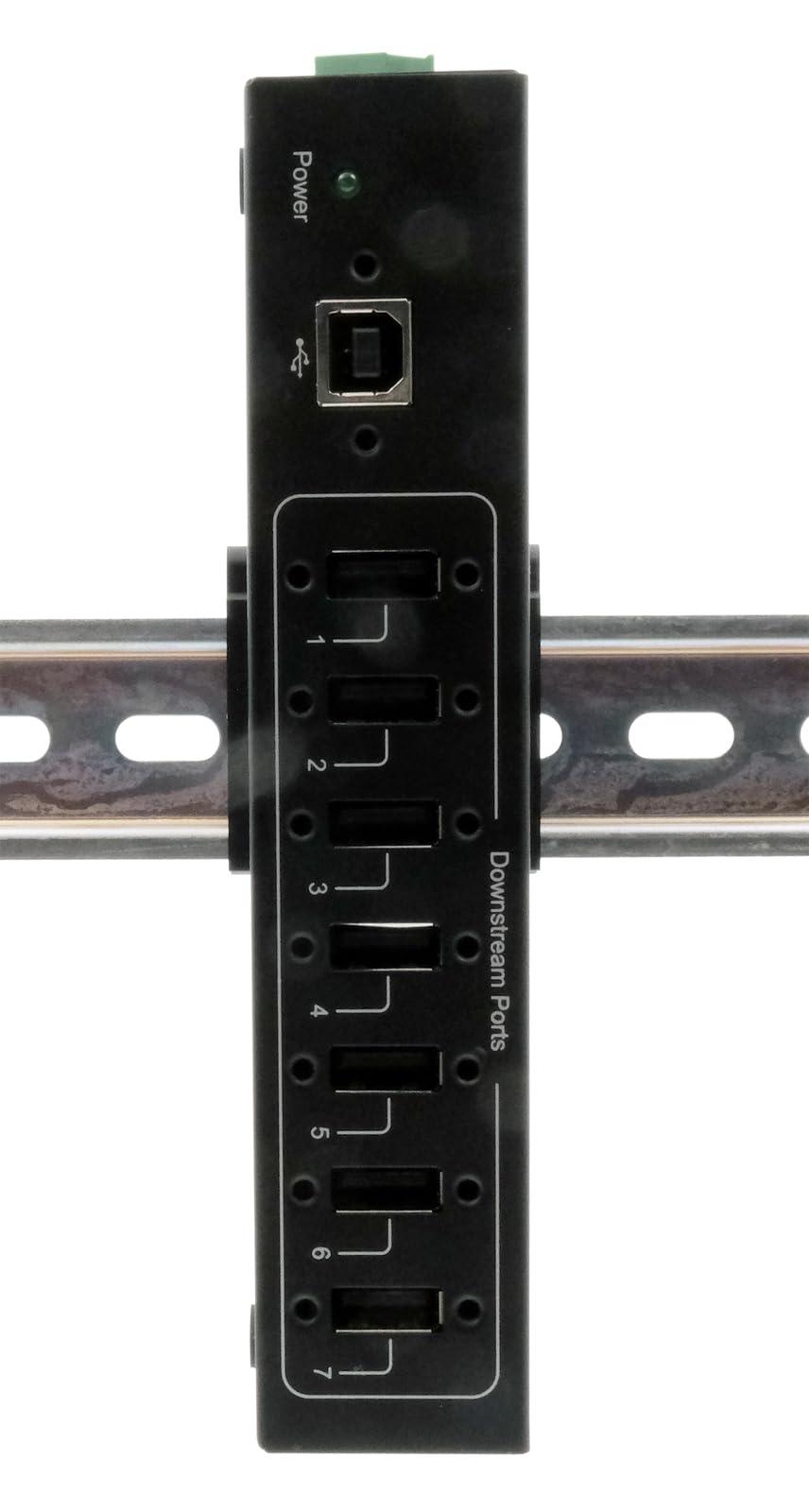 EX-11217HMVS 7 Port USB 2.0 Metall HUB Netzteil DIN-Rail-Kit Genesys Chipset