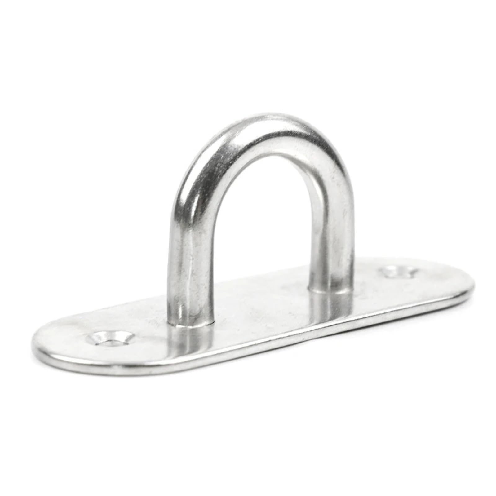 LAJHDCG Stainless Steel 304 Fixed Pad Eye Plate Deck Door Buckle Staple Ring Wall Hook U-Shaped Ceiling Mount Hanger(Oval,5mm)