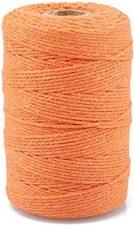 200M Grey Cotton String Twine 2MM Grey Craft String for Gift Wrapping Gardening