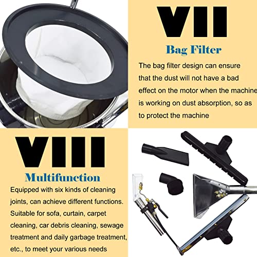 Intsupermai Carpet Cleaner Upright Carpet Cleaner Commercial Carpet Extractor Upholstery Cleaner 40L 3 In 1 Multi-Purpose Floor Deep Cleaner #TOP7