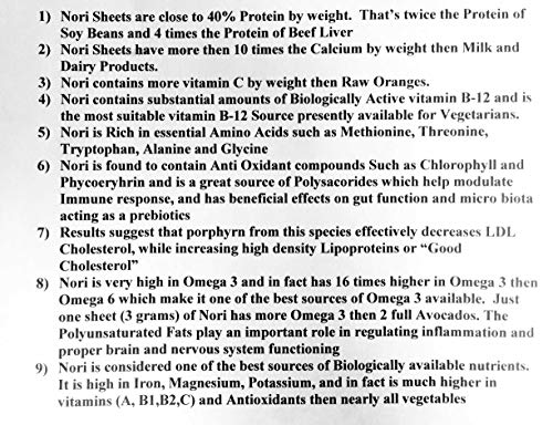 Rawnori Organic Raw Nori Powder - 2.2 Lb = 1Kg = 35.2 Oz Certified Organic Kosher Vegan Dried Sushi Seaweed #TOP4