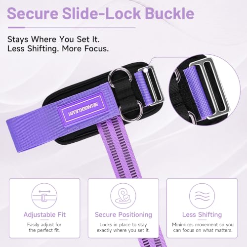 Image of MANUEKLEAR 2 Size Gym Lifting Straps with D Rings for Cable Machine