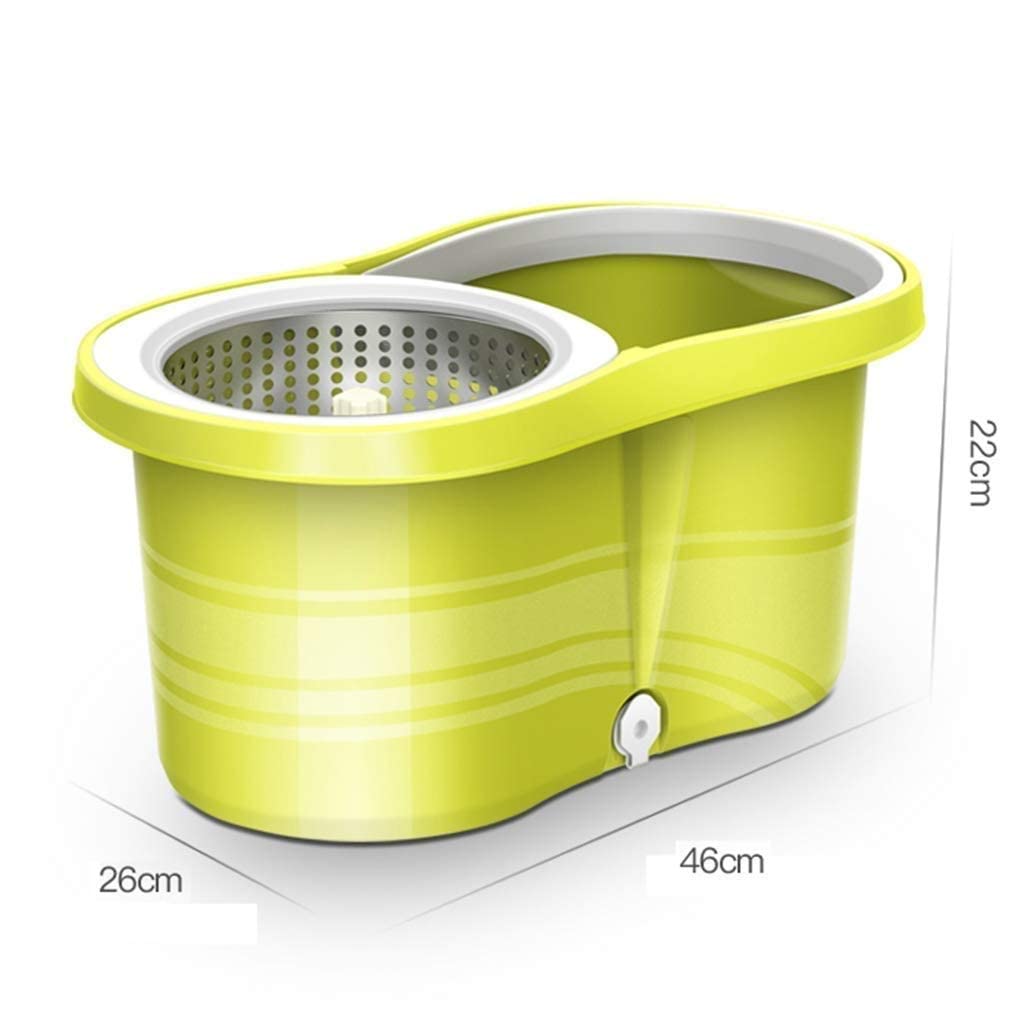 Trapeador Giratorio 360 ​​° Trapeador Giratorio Sistema Limpieza del hogar Trapeador Piso Cubo Kit Limpiador Piso Madera Dura más 5 Cabezales trapeador