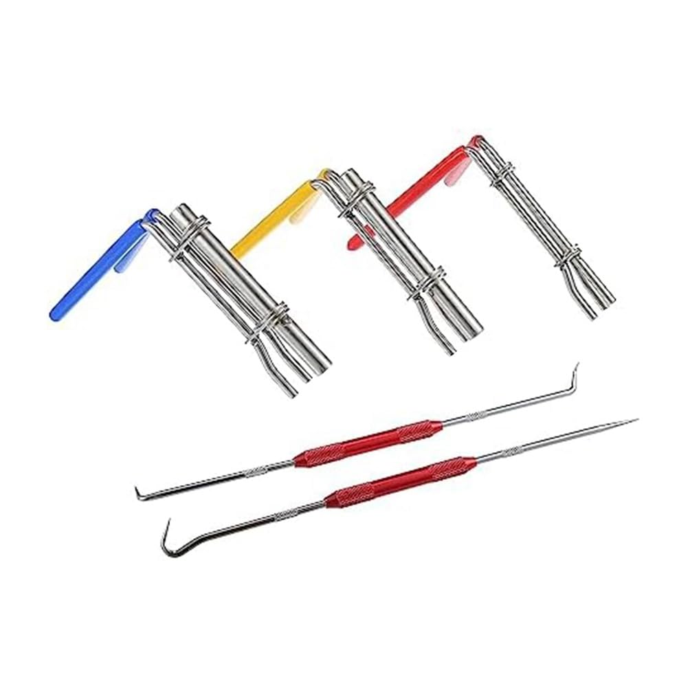 Fowecry 5PCS Hydraulic Cylinder Rod Seal Installation Tool Kit Seal Torque Tool Set Metal