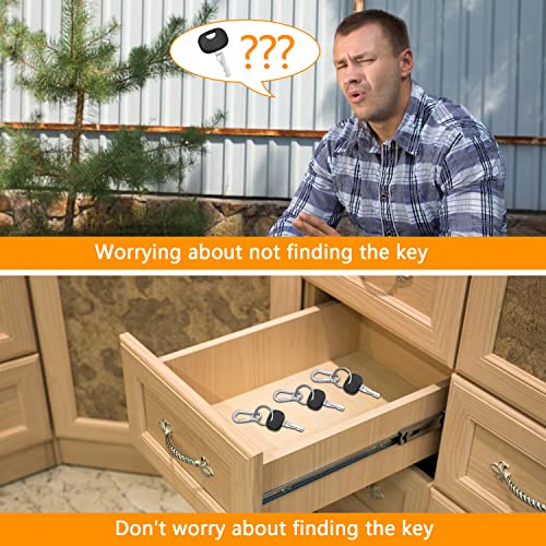 GZcaiyun 10 Stk Baumaschinen Schlüssel 14603 Zündschlüssel Ersatzschlüssel mit 10 Schlüsselanhänger für Traktoren Kleinbagger Gabelstapler Radlader