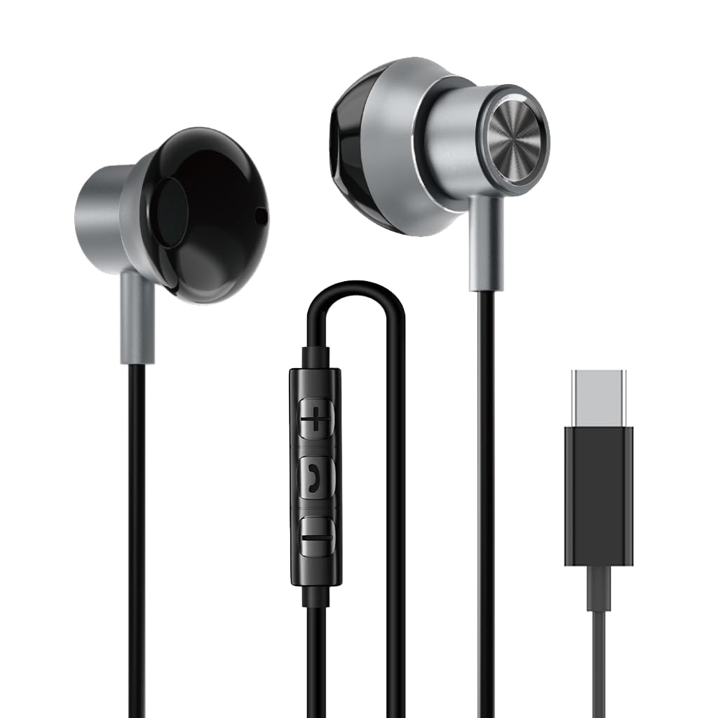 USB-C Headphones, For DOOGEE TAB U11 Pro 2025/VPad/V Pad 5G/U11/U13/U9/U11 (2025) Type-C Earbuds Noise Cancelling in-Ear Wired Earphone with Mic (EAR020)