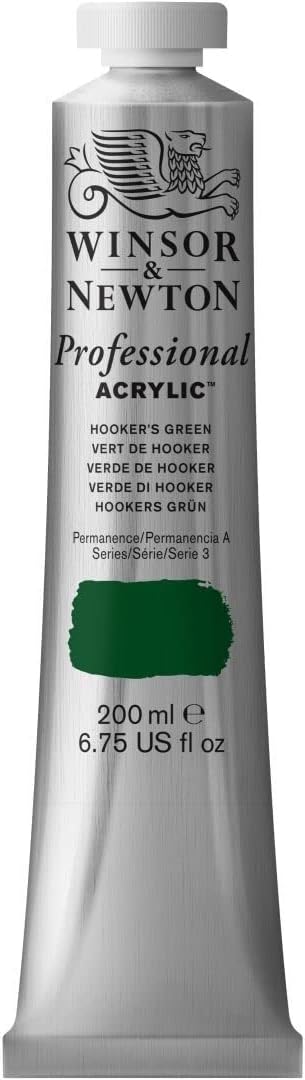 Winsor & Newton Professional Acrylic Color Paint, 200ml Tube, 's Green
